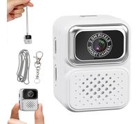S130 Mini Digital Camera, 0.96-Inch HD Travel Retro Compact CCD Thumb Camera, 1080p Small Portable Photo Video Cameras, for Travel, Concert, Study(Free 64GB Memory Card) (White)