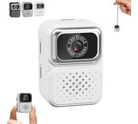 S130 Mini Digital Camera, 0.96-Inch HD Travel Retro Compact CCD Thumb Camera, 1080p Tiny Cameras Keychain, 60Min, for Travel, Concert, Study Recording Vlog (64G,White)
