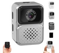 S130 Mini Digital Camera, 0.96-Inch Hd Travel Retro Compact Ccd Thumb Camera, Mini Cameras Keychain,Tiny Cameras, Porablei Digital Camers, For Students (Gray,+32G)