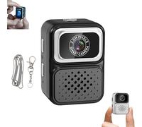 S130 Mini Digital Camera, 0.96-Inch HD Travel Retro Compact Ccd Thumb Camera, Small Portable Photo Video Cameras, Tiny Digital Cameras Keychain, for Travel Study Recording (128G,Black)