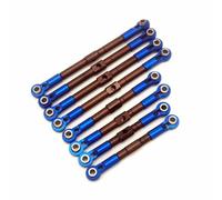S2 Set di collegamento di sospensione in acciaio duro con estremità in alluminio blu per Traxxas 1/18 RC TRX4M 9742R 9749