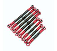 S2 Set di collegamento di sospensione in acciaio duro con estremità in alluminio rosso per Traxxas 1/18 RC TRX4M 9742R 9749