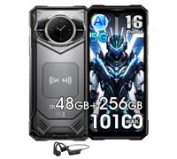 S200E VIP 5G Rugged Smartphone Android 16, 48GB+256GB/2TB Telefono indistruttibile 10100mAh, 100MP AI Fotocamera, 1.32" & 6.72" FHD+ Display Telefono Cellulare in offerta, NFC/GPS/OTG/IP68/IP69K, Nero