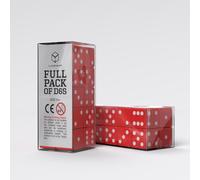 s20606 - full pack of d6s: red&white