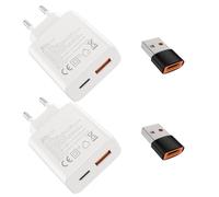 S25 45W USB-C Caricabatterie veloce 18W USB-A Adattatore Per:Motorola Google xiaomi Samsung Galaxy S25 S24 S23 S22 S21 S20 A56 A55 A54 Telefono cellulareSpina di ricarica Spina ricarica Adattatore