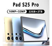 S25 Pro Tablet originale Android 14 Qualcomm8 Gen 2 10 Core 10.1 pollici HD 22GB + 2TB 10000mAh 5G Dual SIM Bluetooth WiFi Tavoli GPS