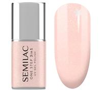 S258 Semilac One Step Hybrid Smalto 3 in 1 Glitter Peach 5 ml Innovativo UV LED Smalto Nail Polish