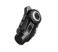S3 Casco da Moto Interfono Auricolare Videoregistratore 2K DVR Dash Cam Supporta 6 Persone, Bianco e Nero