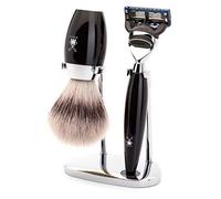 S31k876f Mühle Kosmo Nero 3-piece Punta Argento Fibra/Fusion Set da Barba