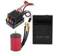 S3650 4300KV Brushless Motor with 60A ESC and Programmer Card Combo Set, Waterproof RC Motor for 1/10 RC Car, Aluminum Housing, 2S-4S LiPo Compatible