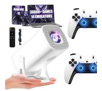 S40 Ultra Mini Proiettore Portatile 36000+ Giochi 14 Emulatori,Android 11 Videoproiettore con Controller Wireless,Auto Keystone,Rotabile 180°,WiFi 2.4G+5G & Bluetooth Proiettore per Home Theater