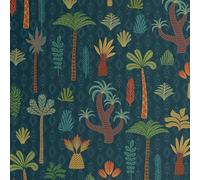 S4Sassy Carta da parati in vinile Peel & Stick, elegante carta da parati con palme della giungla tropicale, impermeabile, blu, 63,5 x 609,6 cm, finitura testurizzata, rivestimento murale rimovibile
