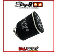S6-35022/BK FILTRO ARIA STAGE6 DOUBLE-LAYER NERO OVALE IMBOCCO D. 70MM