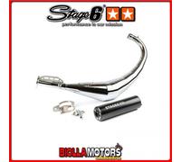 S6-9118904/BK Marmitta Stage6 Streetrace cromato CNC nero CNC HM-MOTO D?rapage S