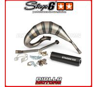 S6-9119310/BK MARMITTA STAGE6 STREETRACE 70CC MONTAGGIO ALTO CNC NERO DERBI D50B