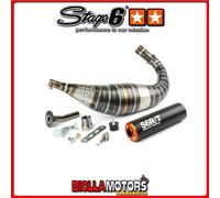 S6-96188951/BO Marmitta Stage6 R/T 90 - 100cc CNC Arancio / Nero PEUGEOT XPS-End