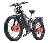 S600 Mountain Bike elettrica per adulti a sospensione totale, batteria rimovibile 48V17.5AH, bicicletta elettrica da 26 pollici 3.0 Fat Tire a 7 velocità, doppio motore ebike