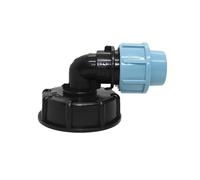 S60x6 Adattatore IBC Serbatoio Filettatura Connettore per Mdpe Acqua Raccordi Gomito Uscita 25mm