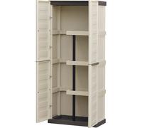 S70/PST Armadio Alto in Plastica, Robusto, Con Portascope, Tortora/Ecrù