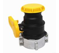 S75 x 6 IBC Drum Switch Valve DN50 per 1000L, resistente agli acidi e agli alcali ABS controllo di uscita per serbatoi e contenitori, riutilizzabile adattatore flusso liquido (giallo)
