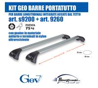 s9200+9260 GEO BARRE ARGENTO PER BARRE LONG INTEGRATE ATTACCATE AL TETTO