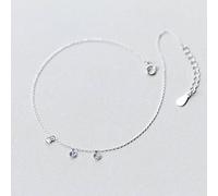 S925 Anklet, Ladies Single Diamond Anklet Personality Anklet Foot Jewelry s925 Anklet