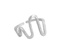 S925 Argento Alla Moda Oro Argento Gioielli Squisiti Elettrocardiogramma Irregolare Asimmetria Regolabile Per Le Donne Anello Regalo