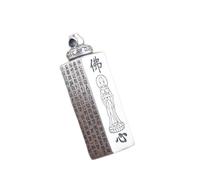 S925 Argento Retro Fort Gawu Uomo Donna Matt Buddha Cuore Creativo Personalità Regalo Unico Unisex, LJBLEUSK