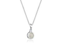 S925 Argento Sterling Ciondolo in Vetro Coreano Lacrime Collana Donna Platino, Argento 925, LJBLEUSK