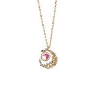 S925 Aurora Star Moon Necklace Women's Clavicle Chain Rose