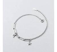 S925 Bracciale di Stelle e Luna di S925, Braccialetto con Fibbia della da Donna, 925