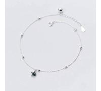 S925 Bracciale in Argento da Donna Stile Coreano Art Blue Diamond Bracciale a Stella a Cinque Punte Carino Gioielli a Stella da Donna, LJBLEUSK, Soldi e blu