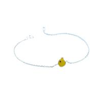 S925 Bracciale in Argento Sterling, Bracciale Giallo Pulcino Goccia Olio, Regalo Zodiacale Cinese per L'Anno Del Gallo, GeRRiT, a