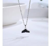 S925 Fishtail Necklace Korean Clavicle Chain for Women Jewelry Black