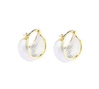 S925 Hand-Brushed Earrings And Colored Female Hansu Earrings Color Separation