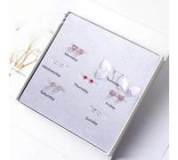 S925 Orecchini D'Argento Sterling Donna Moda Selvaggia Creativa Una Settimana Gioielli Combinazione Fiore Stagione Una Settimana Orecchini Regalo Ensemble Ragazze, Argento 925, LJBLEUSK