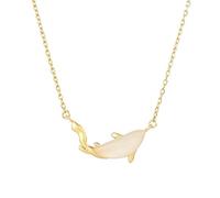 S925 Plated Necklace Nephrite White Jade Animal Pendant Women's Pendant Set Chain
