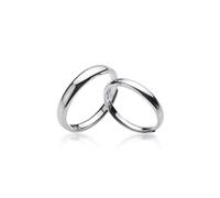 S925 Singolo Anello Coppia in Argento Aperto Anello Coppia Liscia Uomo e Donna Giorno Di San Valentino Moda Anello Una Coppia, Regolabile, LJBLEUSK