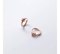 S925 White Fungus Buckle, Fashionable, And Personalized Glossy Rope Knot Ear Buckle for Ladies Small Ear Jewelry &Rose, 925