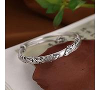 S999 Pure Matte Lady Push Pull Adjustable Jewelry Birthday Gift Bangle Women's Bracelets