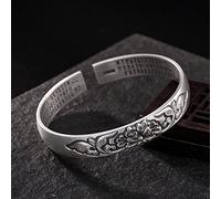 S999 Pure Matte Opening Ladies Jewelry Birthday Gift Bangle Women's Bracelets