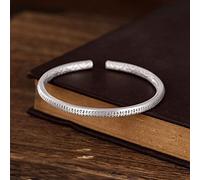 S999 Pure Matte Opening Men's And Women's Bangle Jewelry Birthday Gift Women's Bracelets