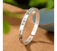 S999 Pure Retro Matte Ginkgo Leaf Open Female Jewelry Women's Bracelets