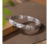 S999 Pure Retro Matte Ladies Open Bangle JewelryLadies Women's Bracelets