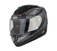 SA-1 Steelbird Opaco Nero + Arancione Completo Viso Casco Trasparente L 600mm