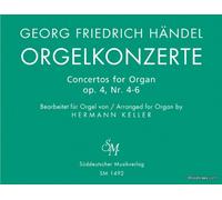 SÃ?DDEUTSCHER MUSIKVERLAG HAENDEL G.F. - ORGELKONZERTE FUR ORGEL ALLEIN MIT PEDAL. HEFT 2 OP. 4 - ORGAN Classical sheets Organ