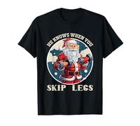 Sa Quando Salta Le Gambe Allenamento di Babbo Natale Maglietta