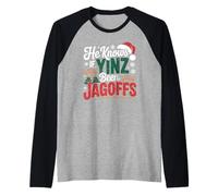 Sa se Yinz è Stato Jagoffs Pittsburgh Yinzer Natale Maglia con Maniche Raglan