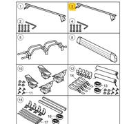 SAAB 9-3 4D BERLINA ACCESSORIO PORTAPACCHI SUL TETTO OEM 12797739