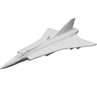 SAAB J-35 Draken Modello Aereo da Caccia Display Replica Stampato 3D Scala